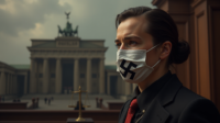 hakenkreuz symbol corona maske