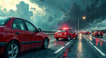 Chaos und Auffahrunfälle auf der Autobahn