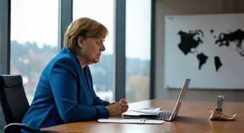 Ich bin Angela Merkel, Politikerin, und diskutiere politische Maßnahmen (9/10)